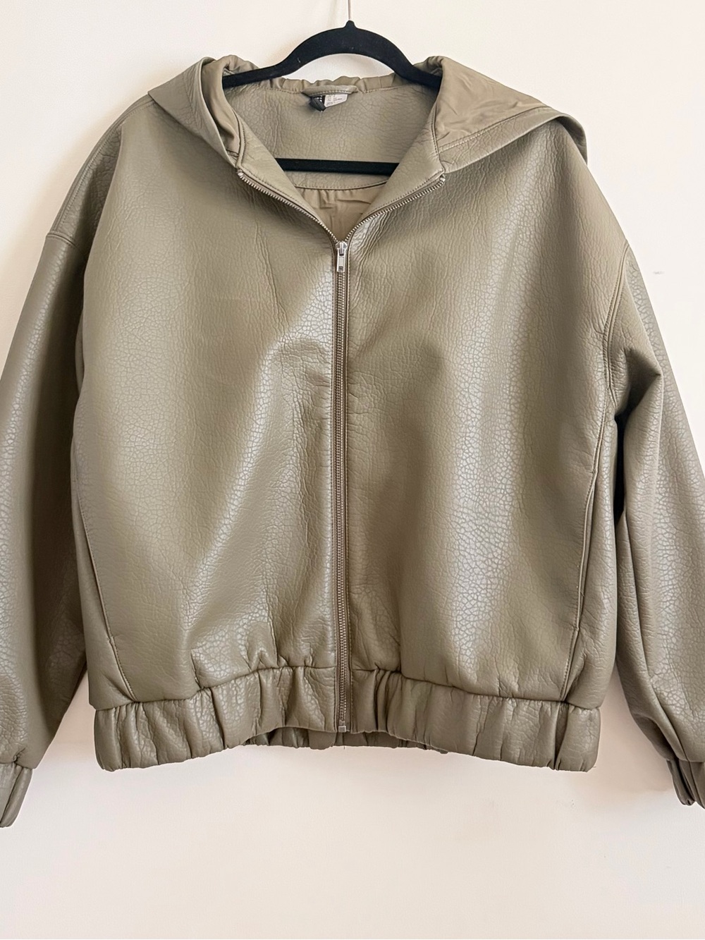 Divided Olive Green Hooded Puffer Jacket and Mini Skirt Set